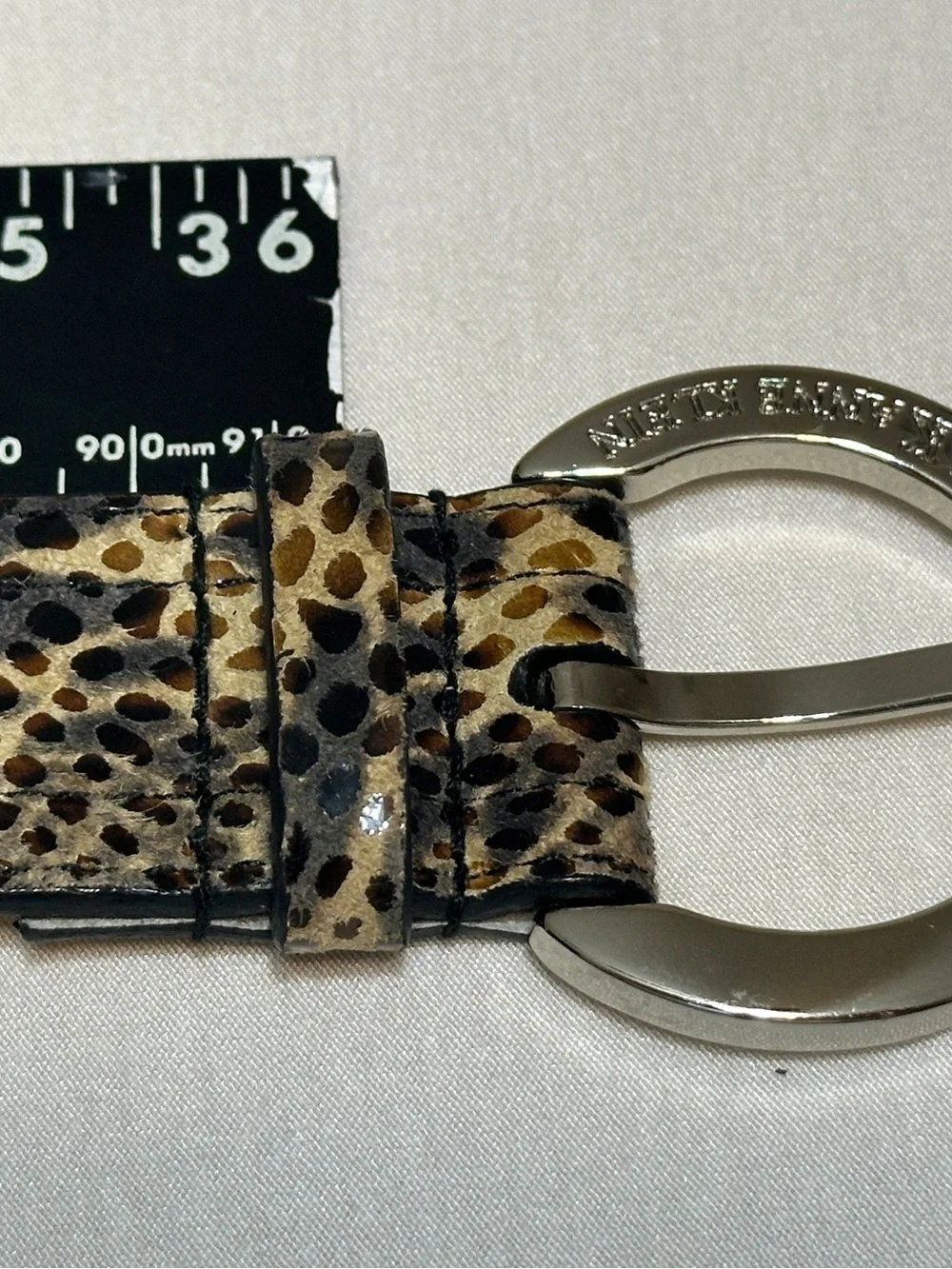 Anne Klein snakeskin-print leather belt
